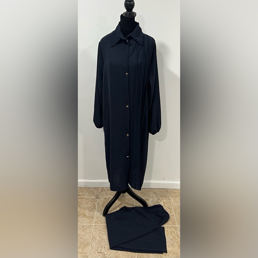 NEW💙2 pieces💙Elegant Black Button-Down Dress and pants